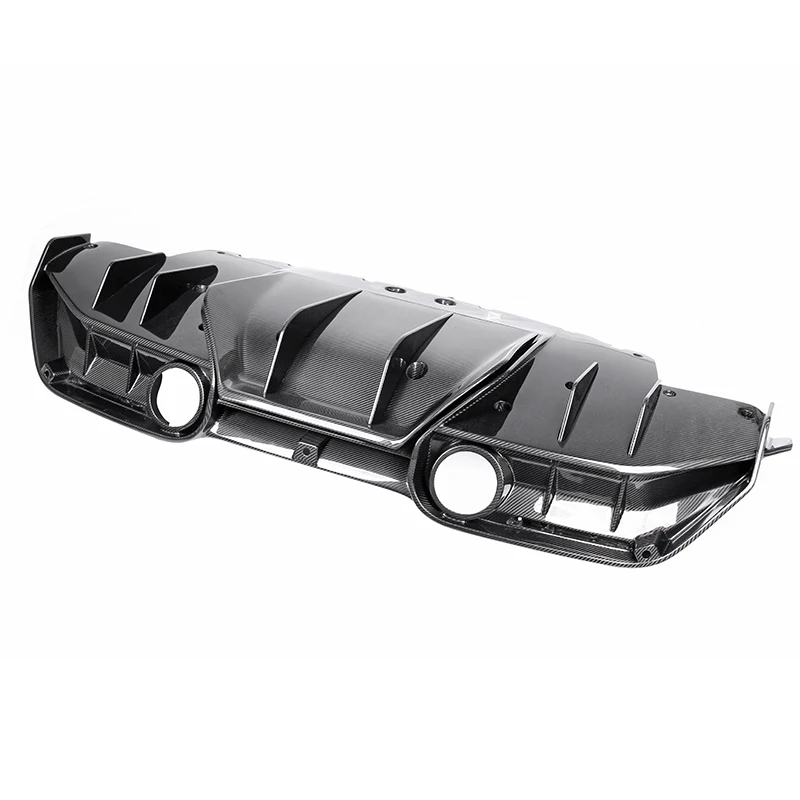 High Quality PT Style Dry Carbon Fiber Car Parts Rear Bumper Rear Diffuser for F8 Carbon Diffuser