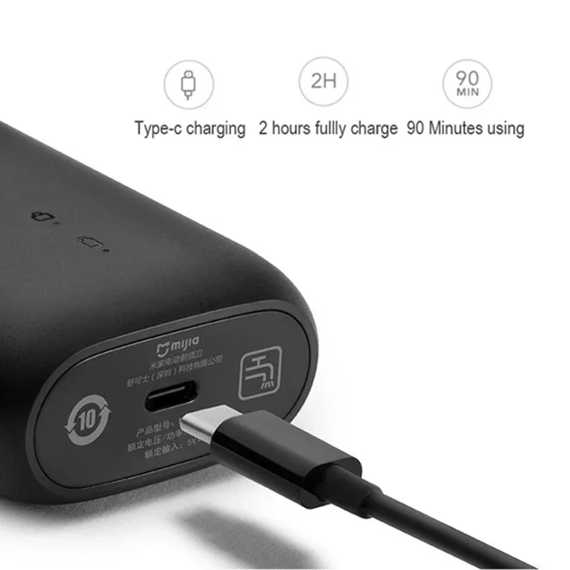 Xiaomi Mijia S100 Golarka elektryczna dla mężczyzn Mi Przenośne wodoodporne golarki USB Akumulator z torbą do przechowywania Pływająca głowica