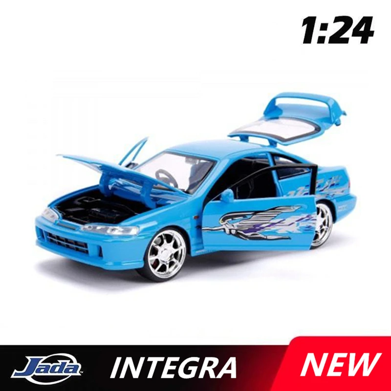 JADA 1:24 Acura INTEGRA Alloy Movie Sports Car Model Diecasts Racing Car Vehicles Model High Simitation Collection Kids Toy Gift