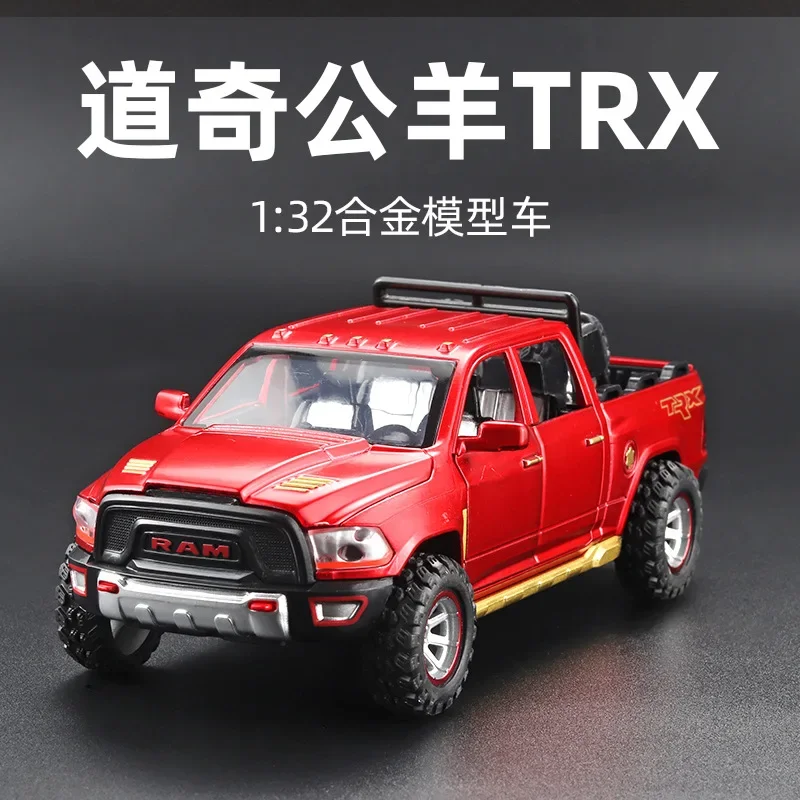 1:32 Dodge Ram TRX Pickup Alloy Car Model Diecasts Toy Off-road car Model Sound and Light Simulation Childrens Toy Gift E103