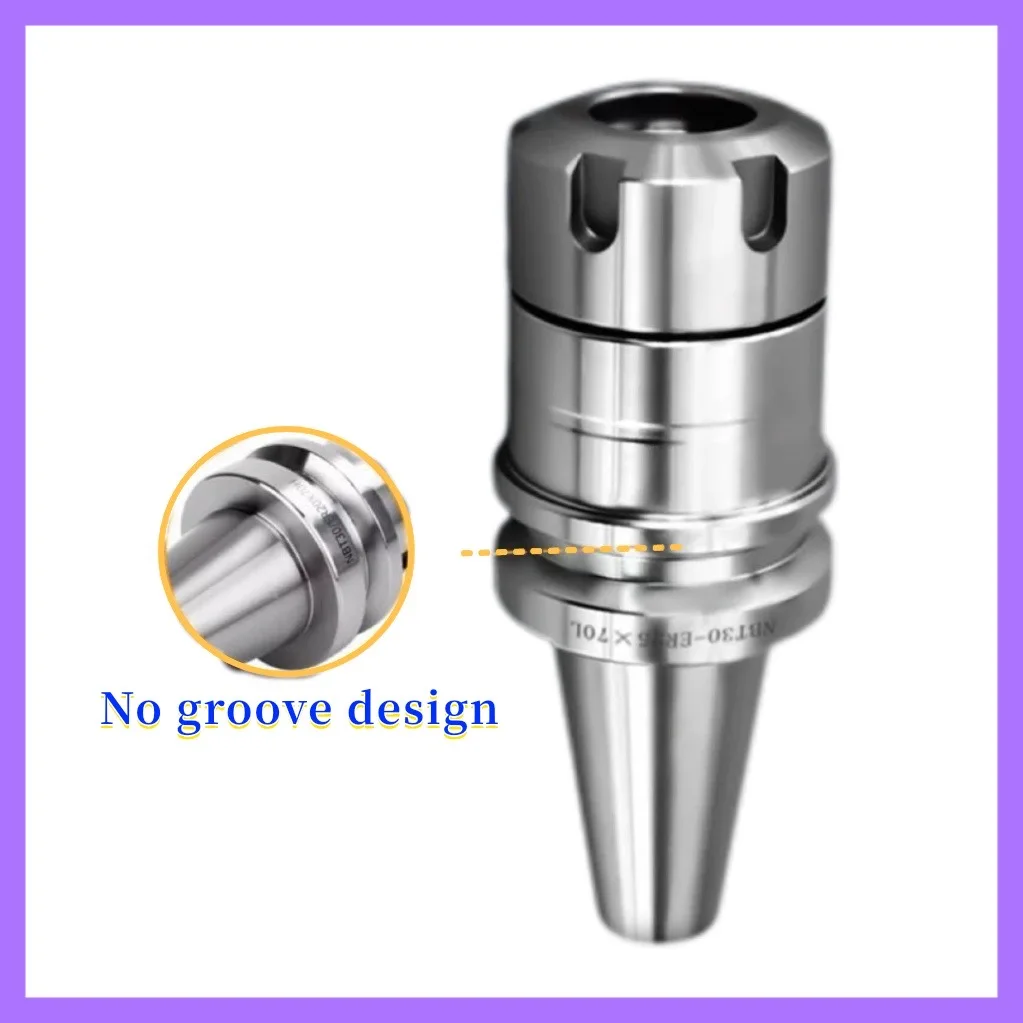 NBT30/40 Non Groove CNC Tool Holder High Precision Stainless Steel ER11/16/20/25/32-SK10 Series High Speed Dynamic Balancing