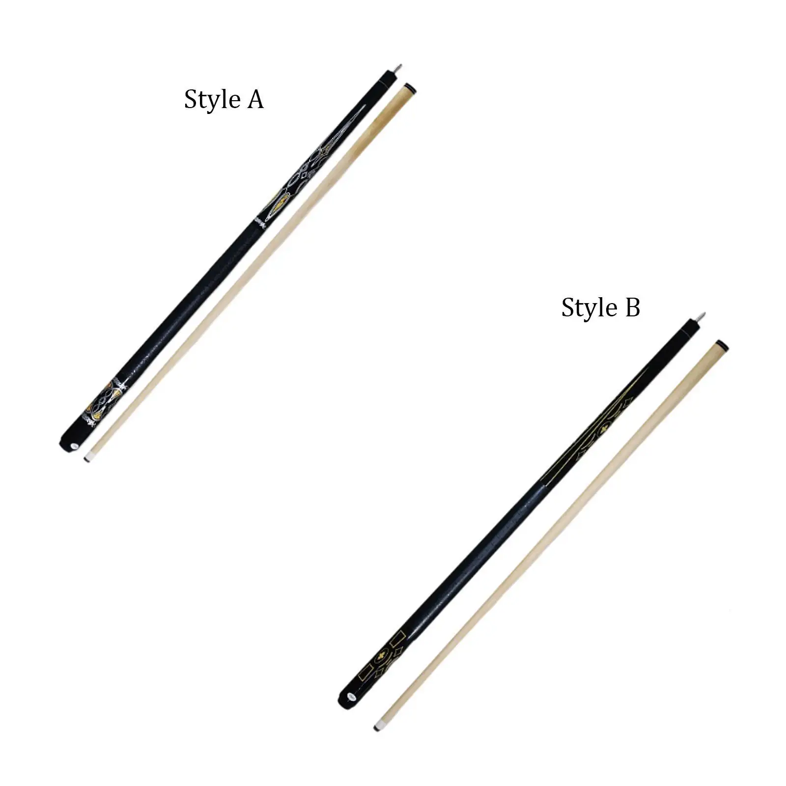 Pool Cue Full Size 57inch Wood Professional Lightweight Two Sections Billiard