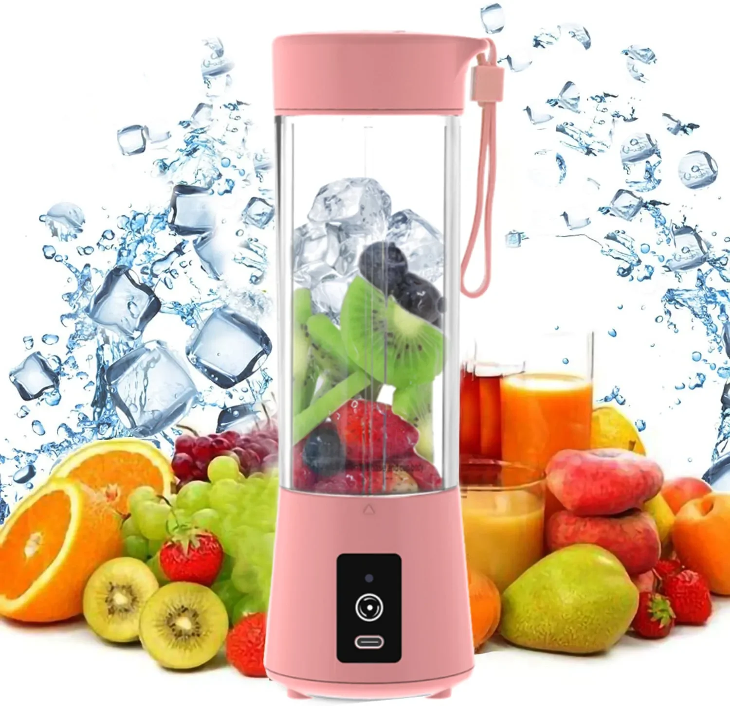 

【Hot】400ml 7.4V Powerful Motor Six Blades Heavy Blender Juicer Portable