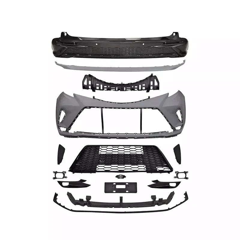 

High-quality car pp material kit for Toyota Senna 21-22 modified sports version large surround front bumper grille rear lip