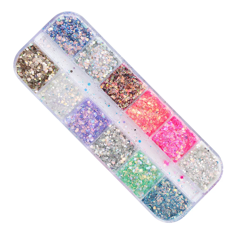 Candy Color Nail Art Chips Lightweight Manicure Glitter Sequin Stickers For Women Nail Design Accessories Decor