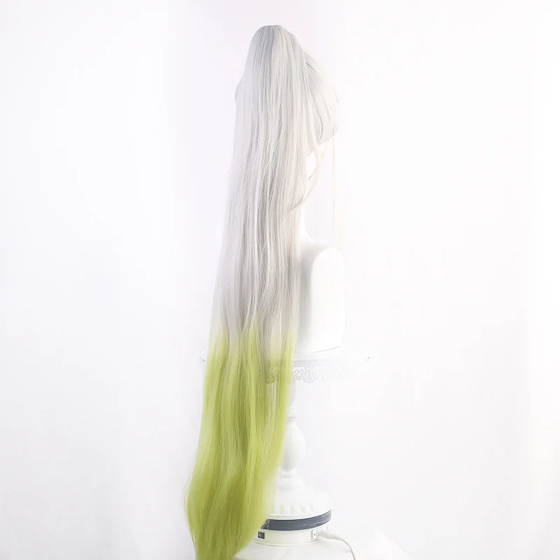 Parrucca cosplay - Grado superiore 6 - Daki - Parrucca cosplay sfumata bianca e verde argento