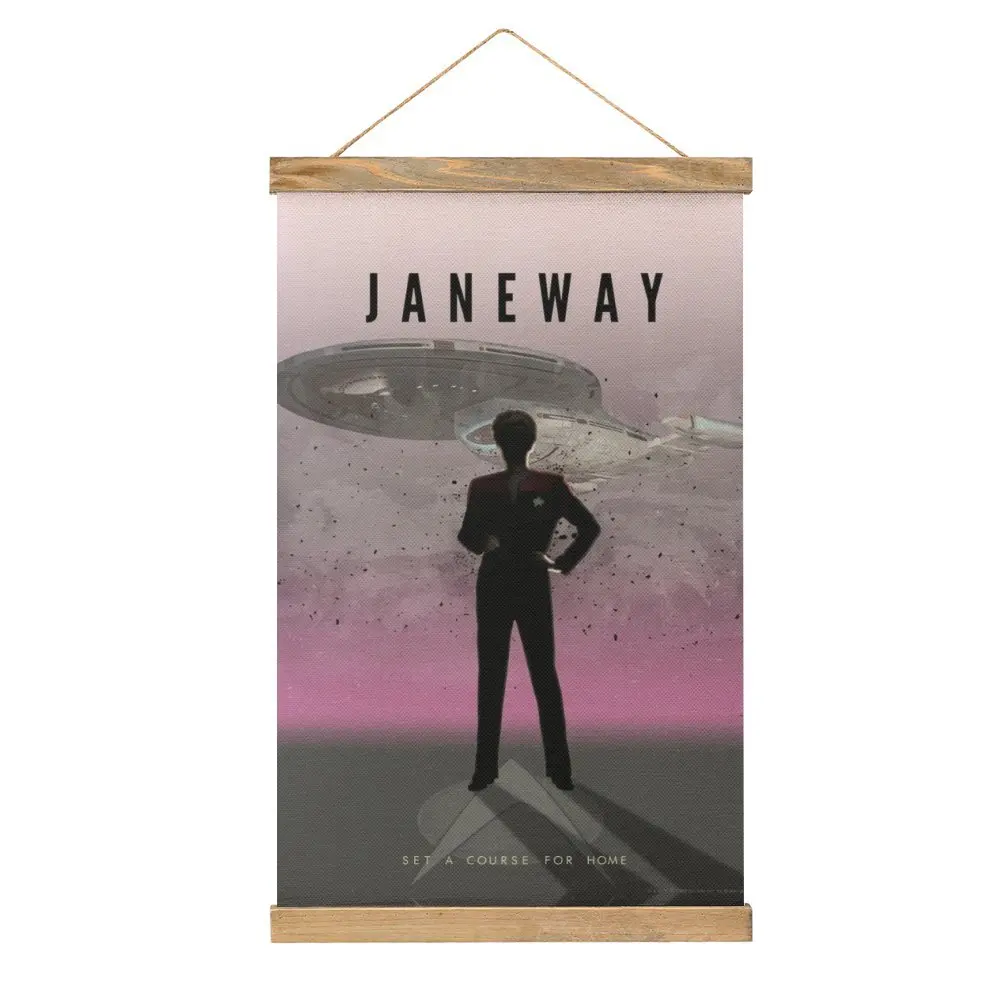 Graphic Janeway From Star Trek Voyager Canvas Hanging Picture Wall Decoration Nerd Hotel   Mural Style Hang Pictures