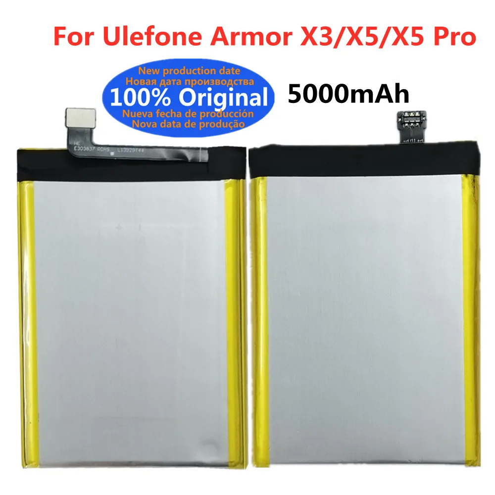 New 100% Original Battery X 3 For Ulefone Armor X3 X5 / X5 Pro 5000mAh Phone Replacement Batteries Battery Bateria In Stock