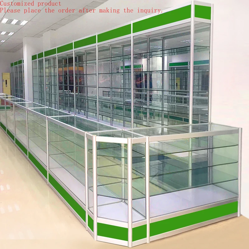 

Custom.Drugstore Pharmacy Display Stand with Led Light and Lock
