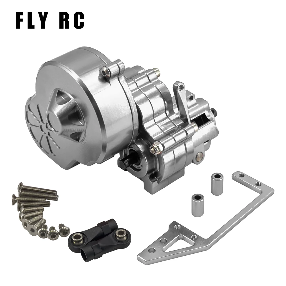 Metal Transmission Cutoff Gearbox Gear Box with Gear For 1/10 Accessories Axial Scx10 Scx10 ii 2 Upgrades Parts Rc Crawler Car