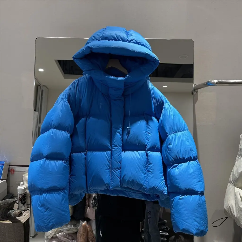 เสื้อแจ็คเก็ตผ้าฝ้ายหนานุ่มสำหรับฤดูหนาว มีฮู้ด สไตล์ลำลอง อเนกประสงค์ ทรงบิ่น สำหรับคนตัวเล็ก เสื้อคลุมแฟชั่นสำหรับผู้หญิง