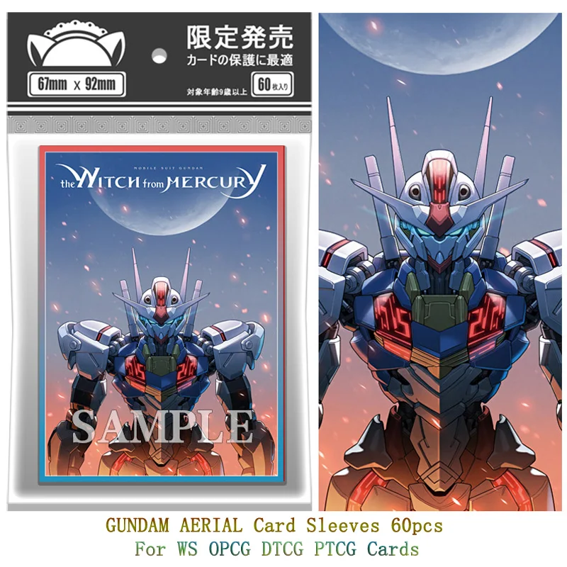 60PCS BANDAI GUNDAM Card Sleeves HG GTO Red Comet Zaku Figures