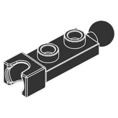 100PCS 14419 1x2 SideB with Tow Ball Socket Board Building Blocks Moc Color Accessories Compatible with Brick DIY Parts