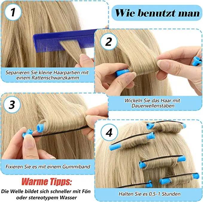 Hastes de modelador de cabelo curto longo para mulheres, Rollers Maker, Acessório Doméstico, Barbearia Profissional, Salão, DIY, 60pcs