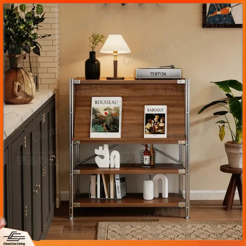 Japanese Style Floor to Ceiling Bookcase Storage Display Cabinet Living Room Low Shelf Figure Showcase Wall Unit Home