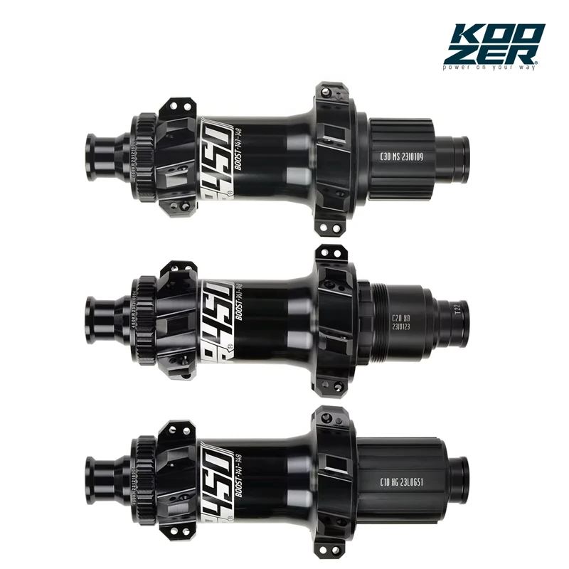 Koozer 450 Rear Boost Center Lock Straight Pull 5x135 12x142 5x141 12x148 28 Hole 8-12s Road Gravel MTB Bicycle Hub E-bike Parts