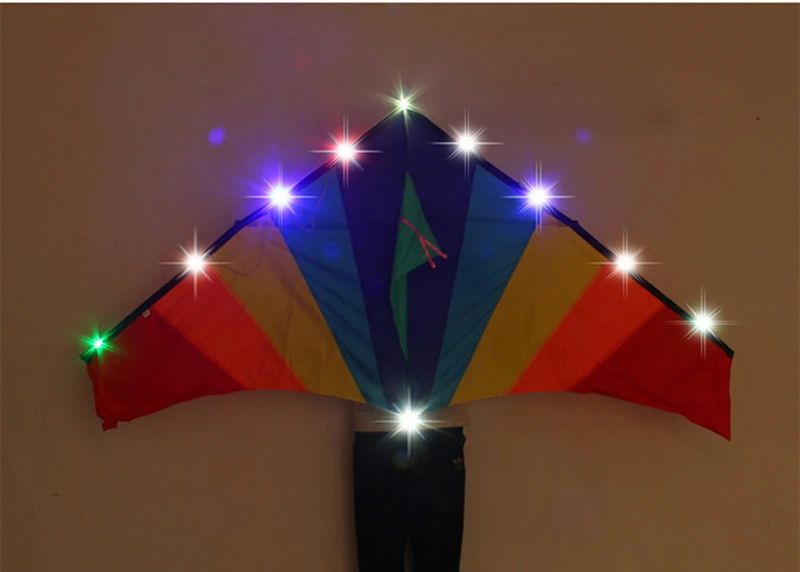 Latawiec LED do samodzielnego wykonania, lampa LED na latawiec, świecący latawiec do zawieszenia na linie, letnia zabawka, profesjonalny latawiec wiatrowy LED, fabryka koi.