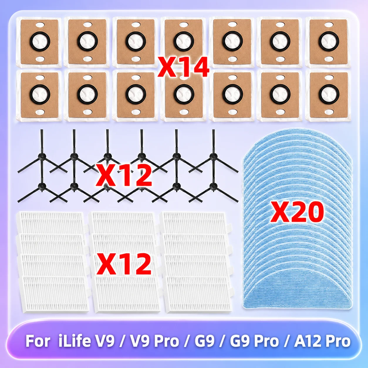 �y�Z�[�����z( iLife V9 / V9 Pro / G9 / G9 Pro / A12 Pro ) �Ή� �|���@�p�[�c �t�B���^�[ �T�C�h�u���V ���b�v�N���X �_�X�g�o�b�O �����p�A�N�Z�T���[