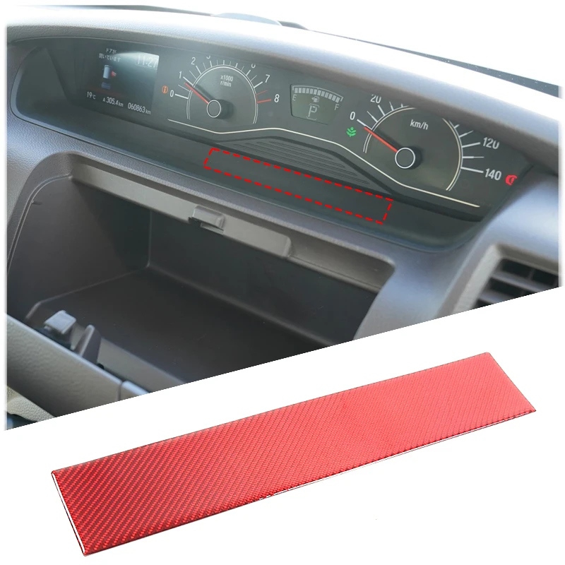 

For Honda N-BOX JF3 JF4 2017-2021 Soft Carbon Fiber Car Dashboard Display Frame Cover Trim Sticker Car Accessories Interior