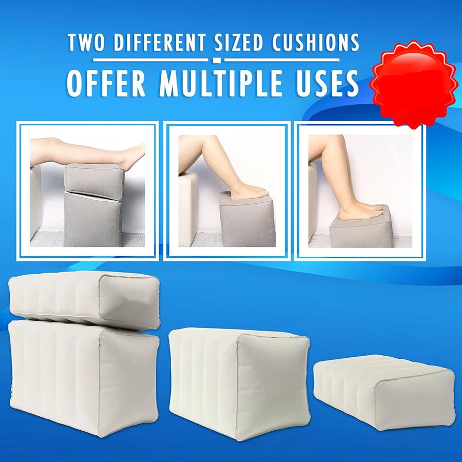 Layered Inflatable Leg Support Pillow - Adjustable Angle, Suitable for Office and Home Rest