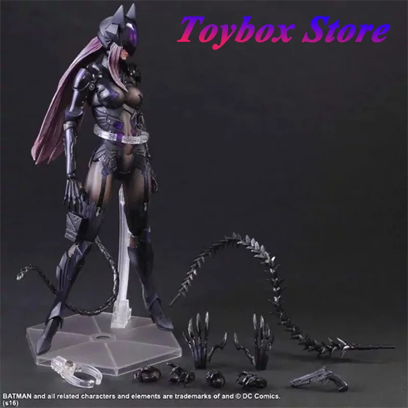 Original DC Series1 1/9 Collectible Movable Anime Catwoman Action Figure Detective Comics Villain Mini 25cm High Female Soldier