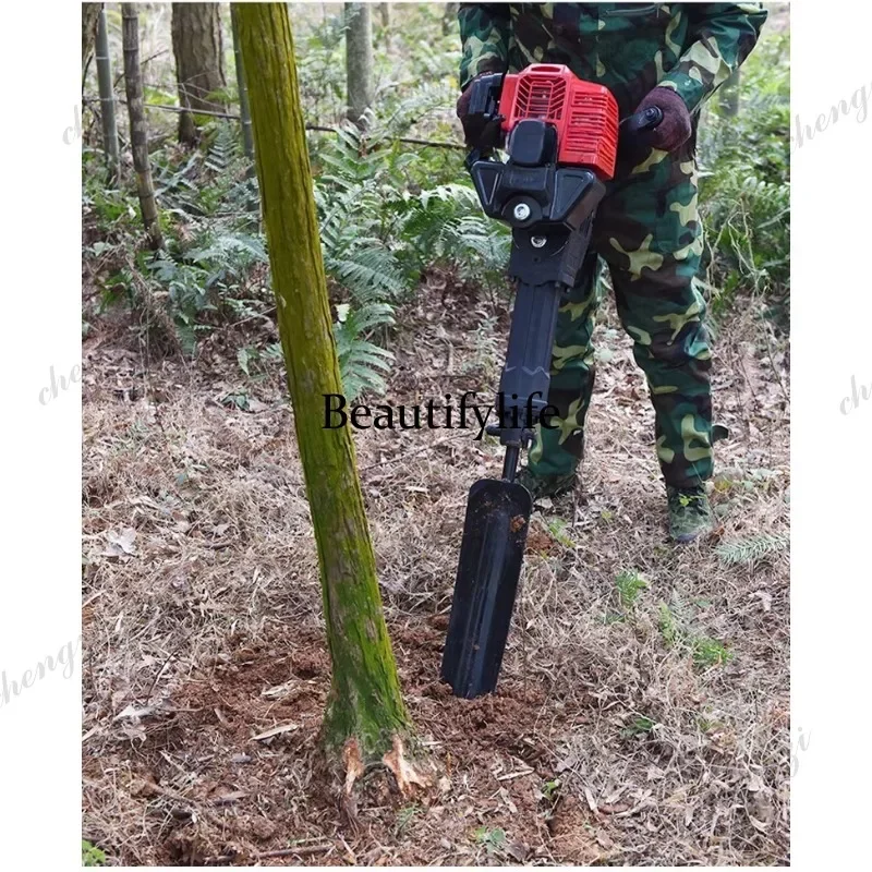 AB AB02  Four Stroke Power Shovel Tree Digger Machine For Rock Chiseling Soil Excavation Trench Digging And Transplanting