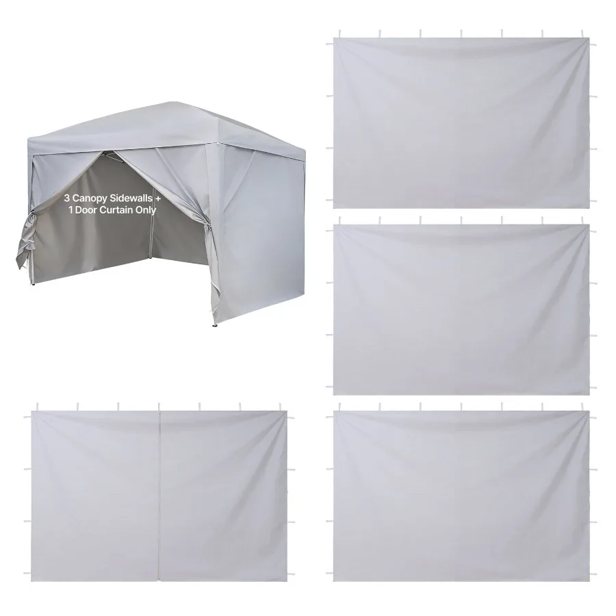 

Canopy Sidewalls for 10 x 10 ft Pop-Up Tent, Waterproof Panels with Sun Protection Layer for Outdoor Events, Vendor Stalls, and