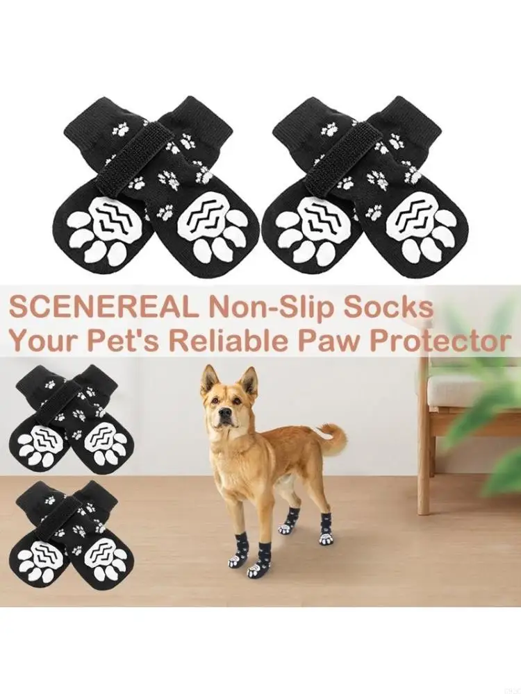 G92C 2-Pairs Dog Rain Snow Pet Winter Shoes Skid-Proof Soles Outdoor Booties