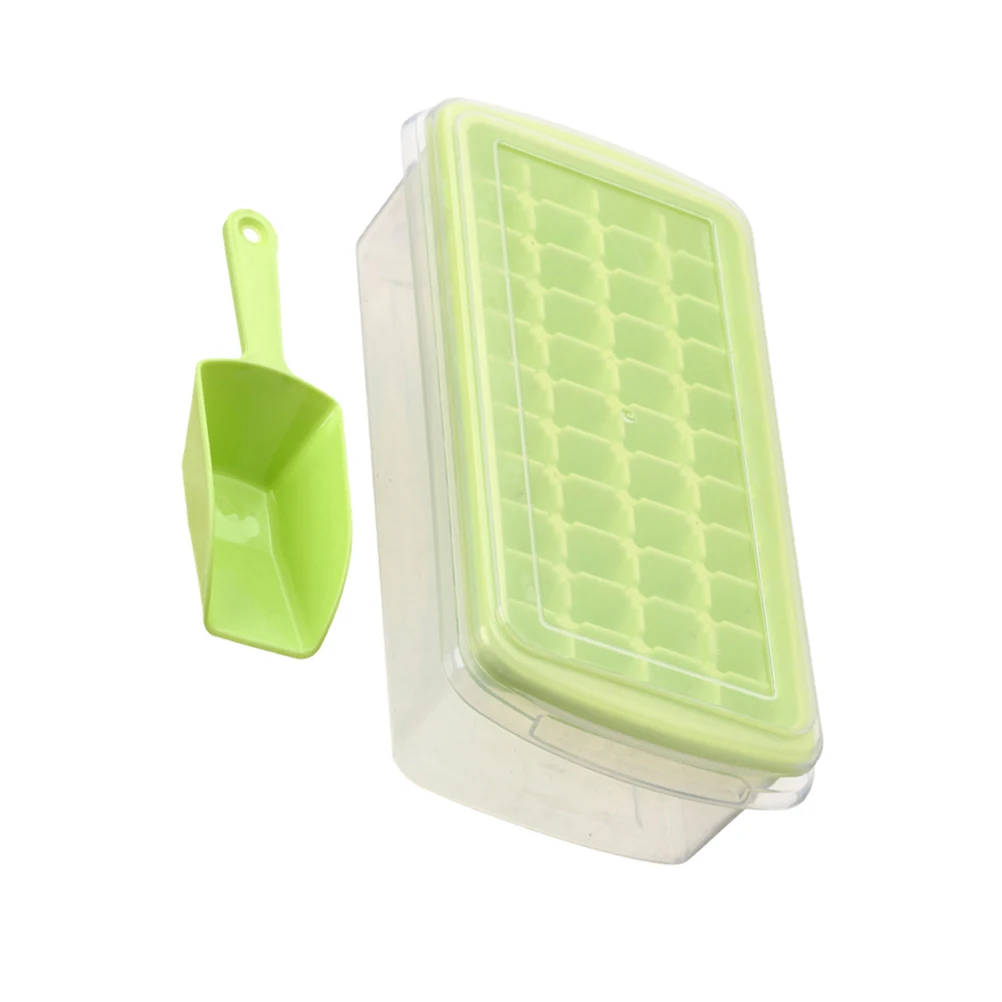 

Ice Cube Tray Mold Lid PP Easy Release Non Crack Stackable Freezer Slow Melting Juice Whiskey Sodas Beverages Party