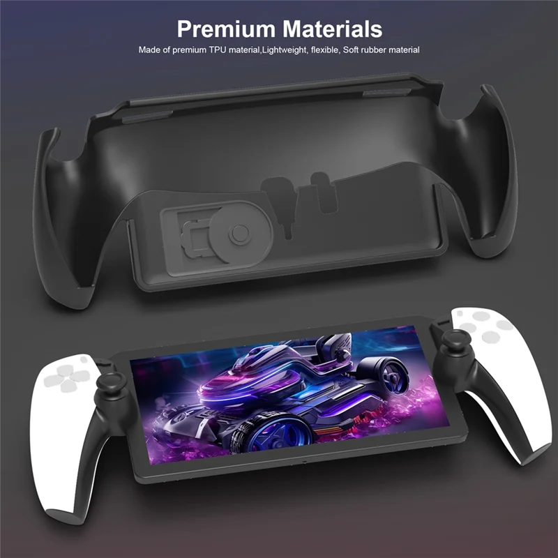 لـ PS5 Portal حافظة TPU محمولة مع حامل قابل للطي لعبة PS5 حافظة واقية متعددة الوظائف مقاومة للصدمات