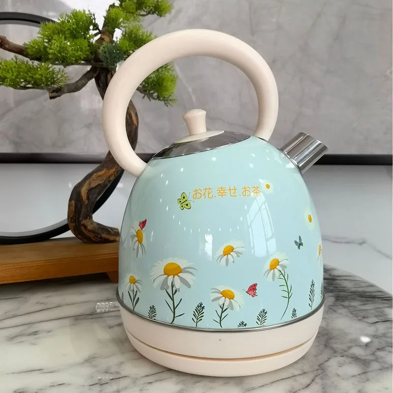 220V Retro Electric Kettle Boiling  With Automatic Power Off 304 Stainless Steel Household Electric