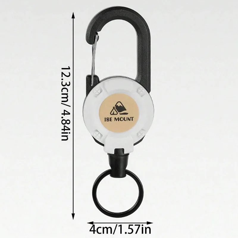 Outdoor Wire Rope Keychain Easy-to-pull Buckle Anti-lost Outdoor Mountaineering Lanyard Tactical Rebound Stretch