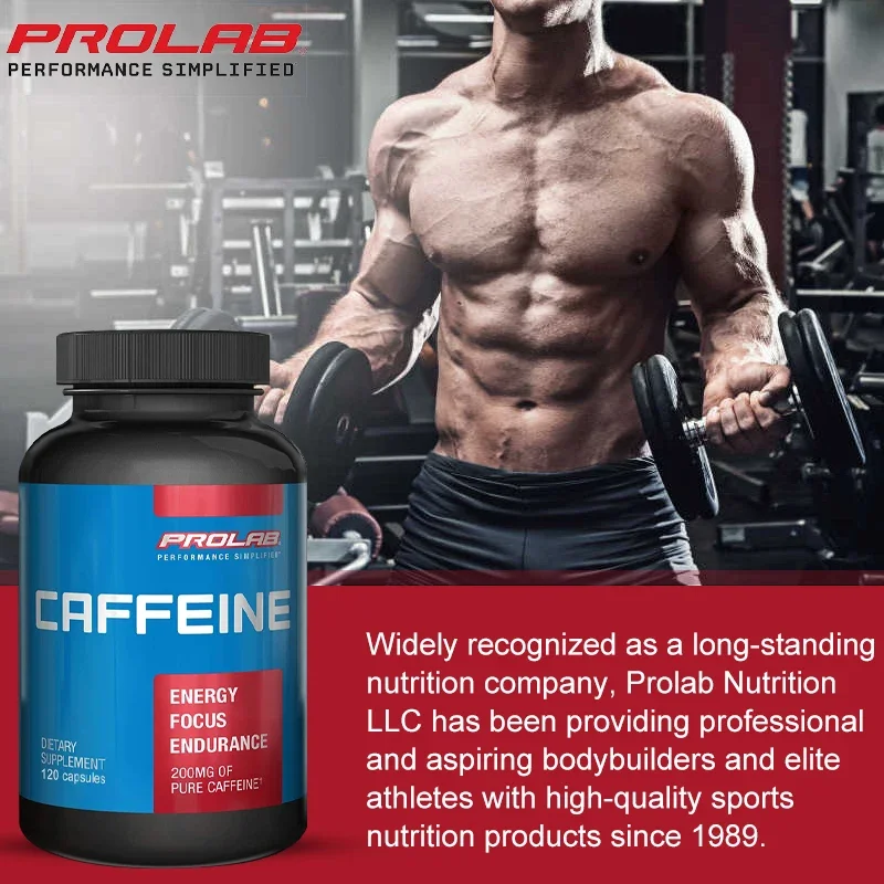 Maximum Potency Caffeine Capsules 200 Mg, Provides Energy & Focus, Reduces Fatigue, Increases Endurance Non-GMO