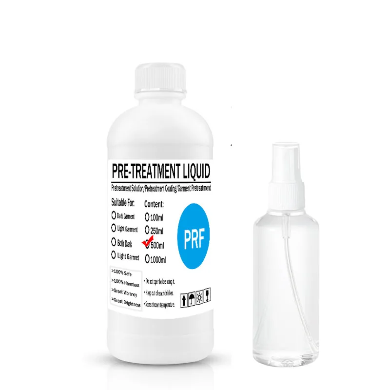 텍스타일 안료 잉크 코팅용 스프레이 DTG 잉크 전처리액, 인쇄 전 DTG 프린터용, 밝은 색상 및 어두운 색상 모두 사용 가능