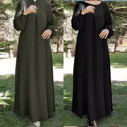 Eid Saudi Arabia Dubai Abaya Women Casual Sequin Sundress Outfit Fashion Muslim Dress Robe Elegante Islamic Clothing Vestidos