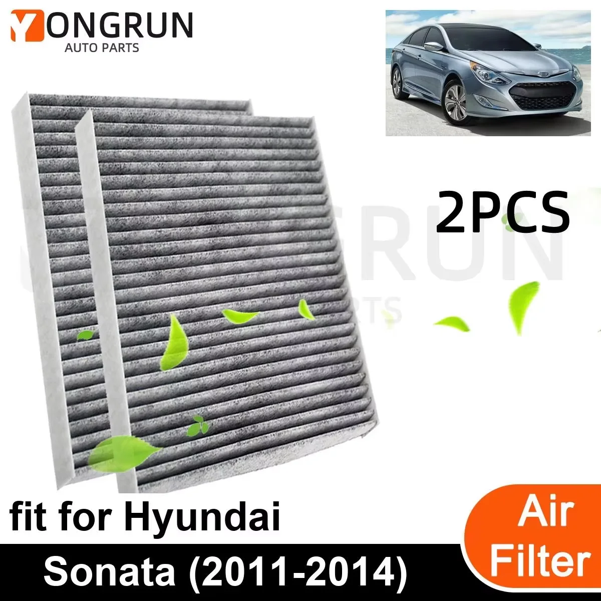 YONGRUN 2PCS 5PCS Automotive Luftfilter Geeignet Für Hyundai Sonata 2011-2014 Automotive Teile Oem Cf11819 motor Luftfilter