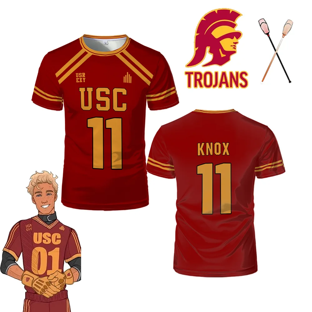 

USC Troy Captain Lacrosse Team Uniform Fans Must Have 90 Minutes Quick-drying Tops Men's And Women's Sports Breathable T-shirts