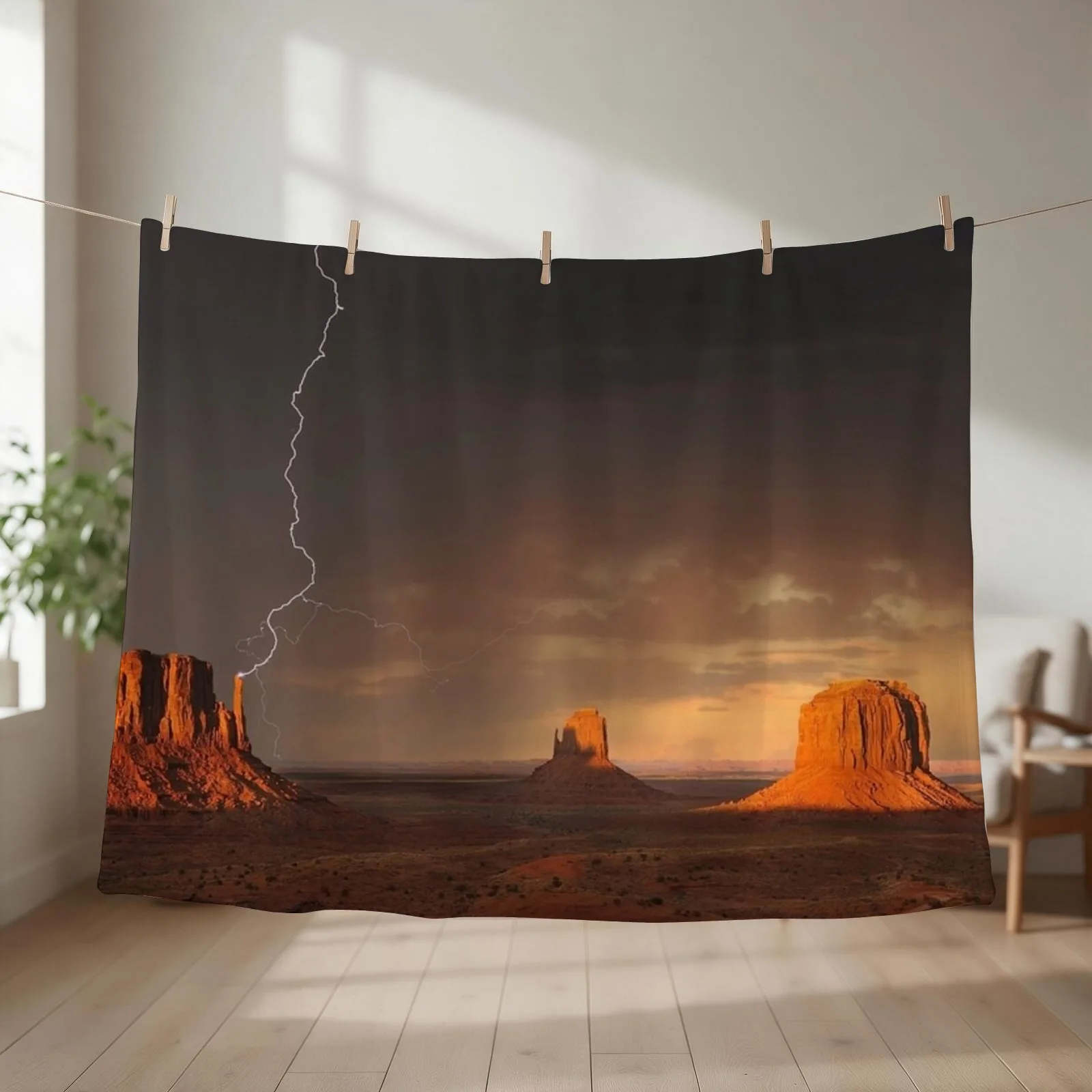 Monument Valley Throw Blanket Camping Comforter blankets and throws Loose Blankets