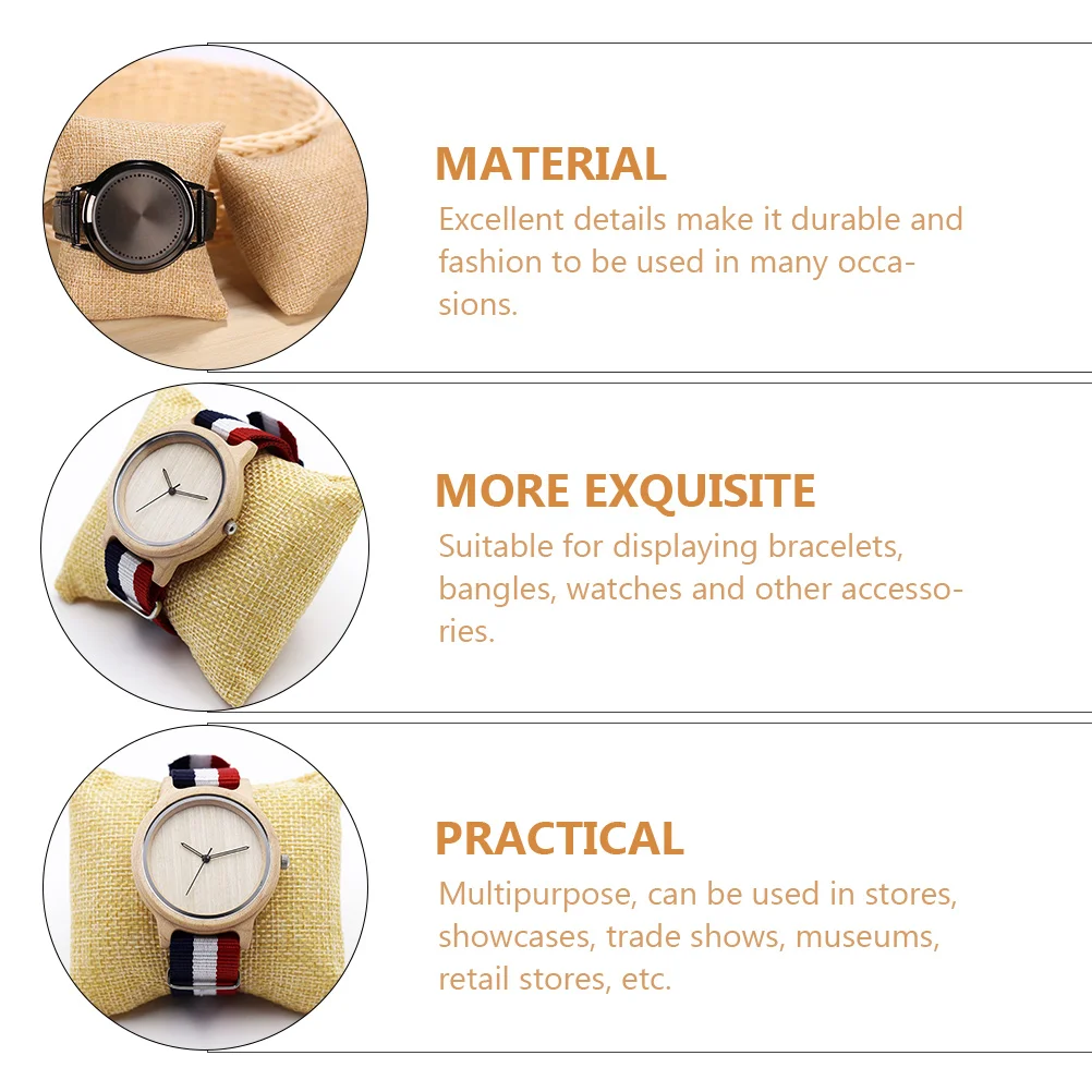 6pcs/12 Pcs Watch Display Pillow Watches Bracelet Tray Bags Cushion Bangle Imitation Holder
