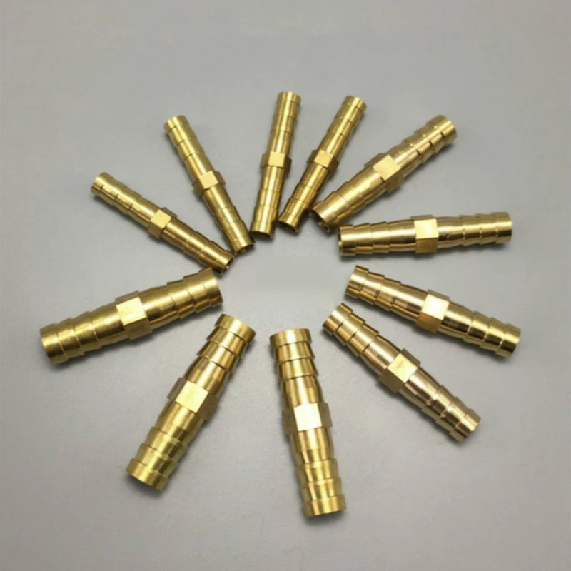 Brass Barb Pipe Fitting 2 Way Connector for 3mm 4mm 6mm 8mm 10mm 12mm 14mm 16mm 19mm 25mm Hose Copper Pagoda Water Tube Fittings