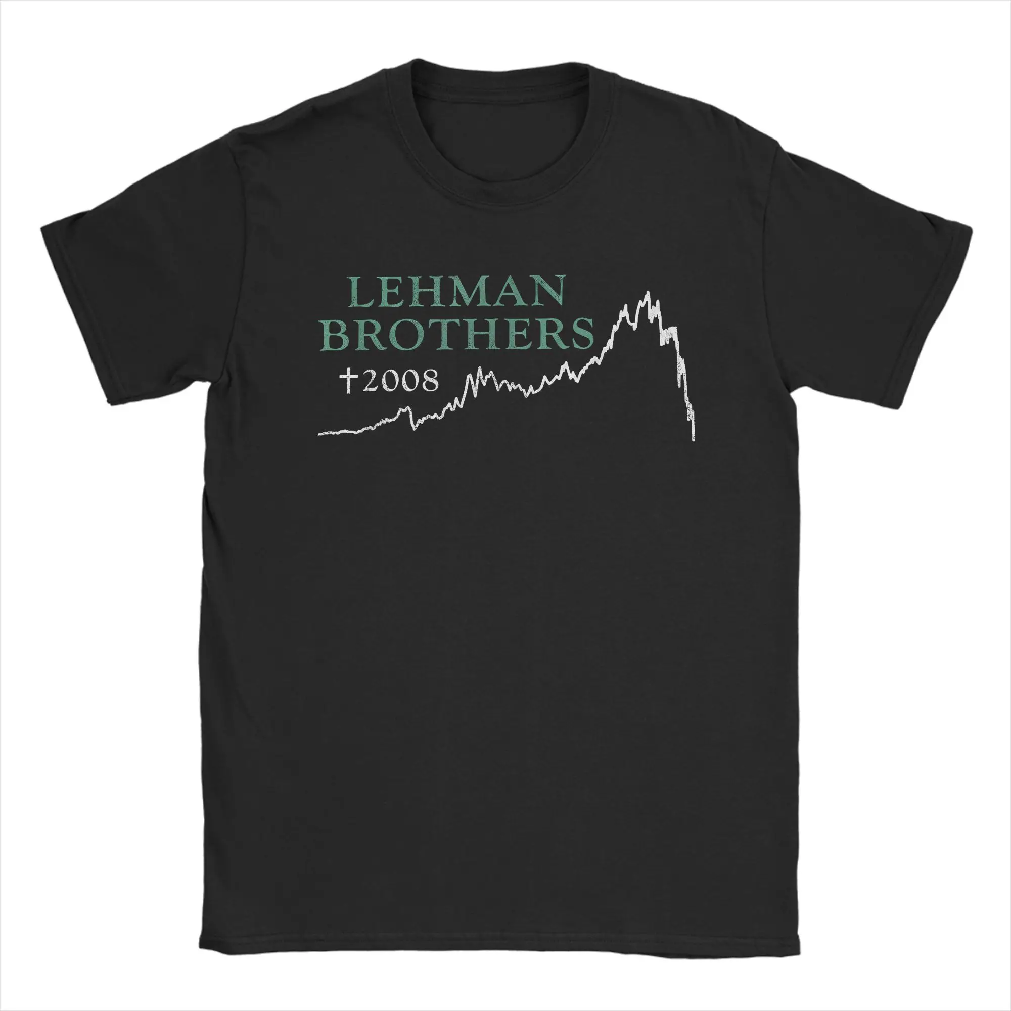 Summer Shirts for Men Lehman Brothers Risk Management Dept 2008 Cotton T-shirt Summer Casual Work Short Sleeve O-neck Tees