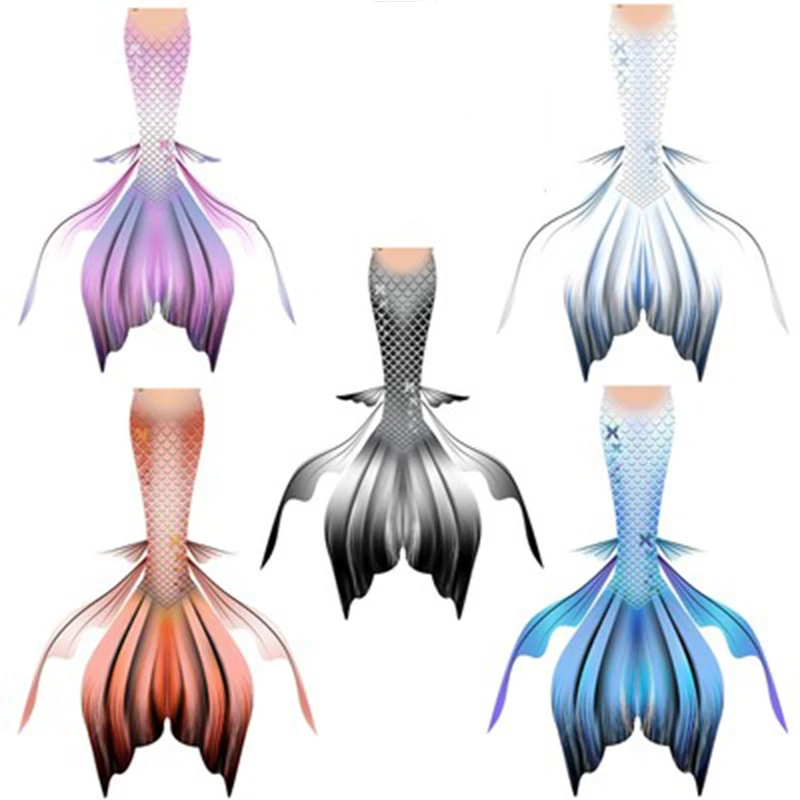 

Professional Swimsuit Mermaid Fishtail Aquarium Show Mermaid Course Training Mermaid Fins for Adults and Children