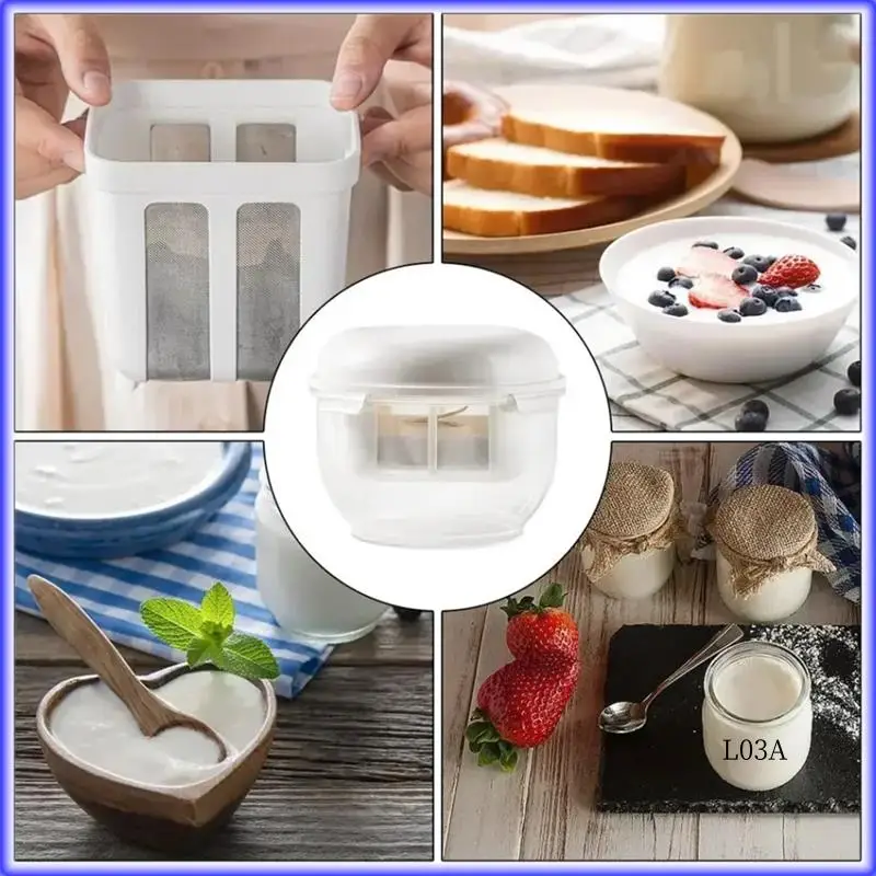 

RM-Yogurt Juice Filter Homemade Greek Yogurt Soy Milk Cheese Whey Separator Drain Filter Kitchen Utensils