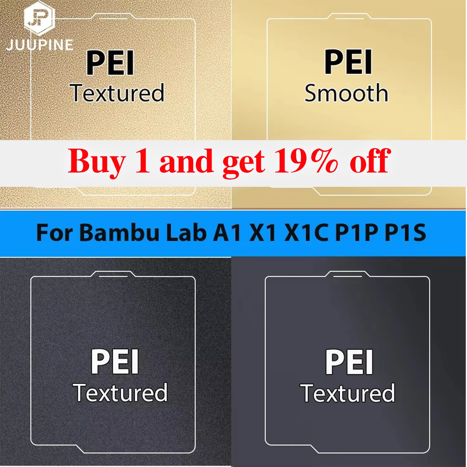 Bambulab Bauplatte 257x257 Federstahlblech Peo H1H Pey Blatt A1 X1C P1S Bambu Pei Bauplatte 3D-Drucker Bambus Laborplatte