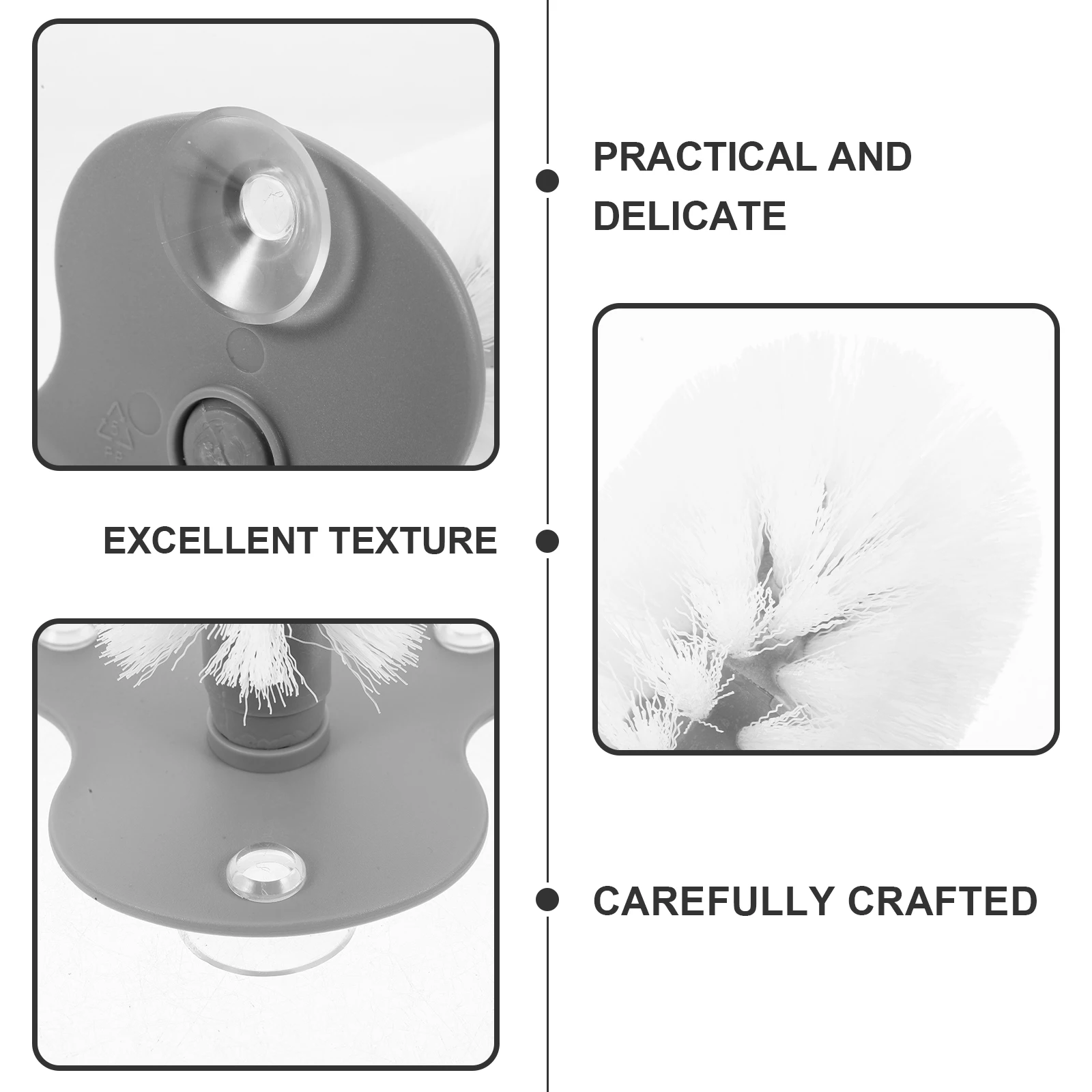 

Turtle Brush with Suction Cup Mud Reptile Tank Accessories Supplies Shell Cleaning Ball