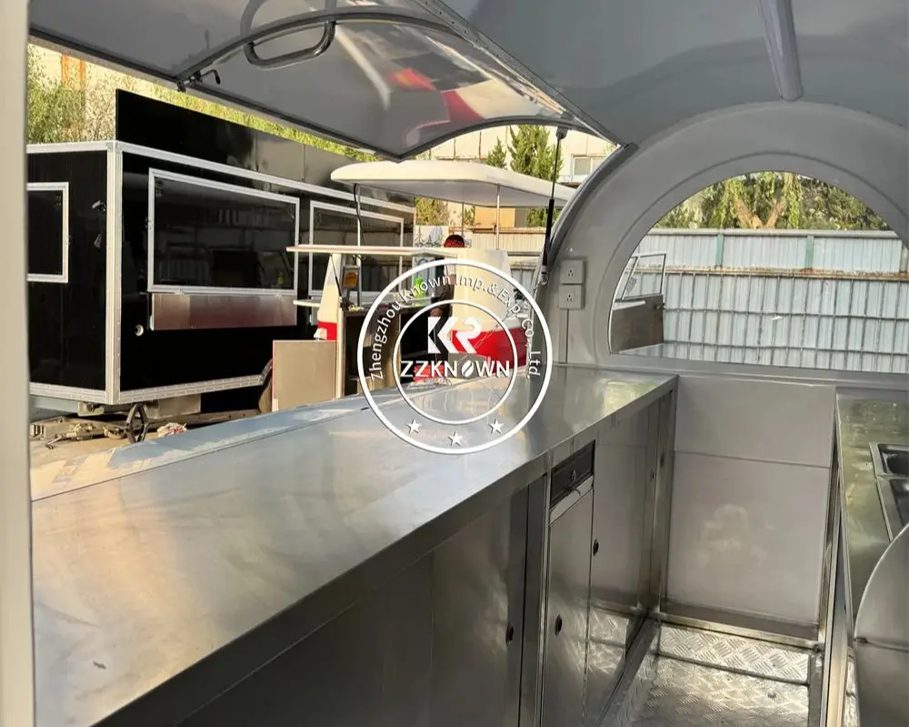 Carrello per fast food Cucina mobile Personalizzata Attrezzature complete Carrello per gelato al caffè Quiosco per snack da strada Rimorchio per camion per cibo per hot dog