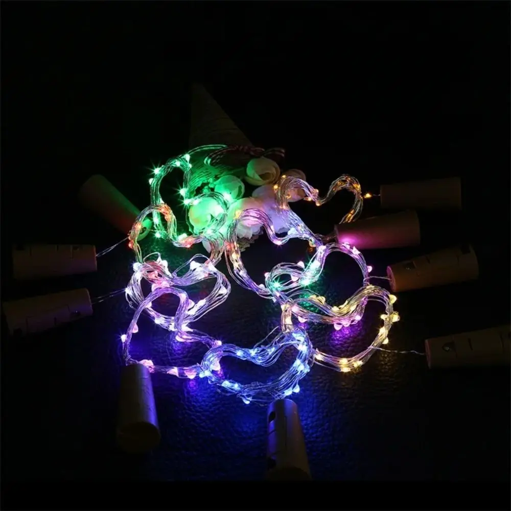 Portable Cork Shape Solar Lights, 10LED, 20LED, Corda, Guirlanda, Natal, Decoração de casa, Fairy Lights