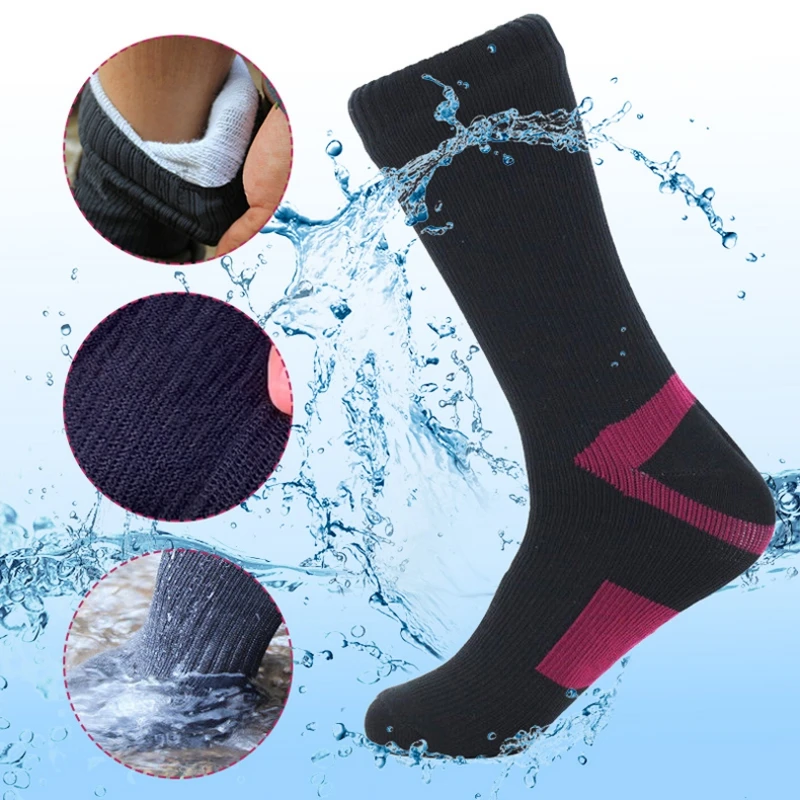 Waterproof Socks Breathable Outdoor Waterproof Hiking Wading Camping Winter Ski Fishing Sock Riding Snow Warm Waterproof Socks