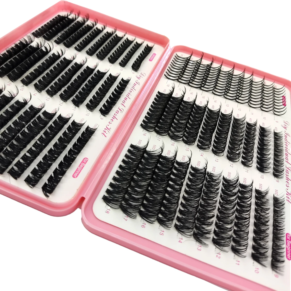AMSDCN Neue 3D-Pfropfen 20 Reihen 40P50P + 60P80P100P Selbstpfropfen DIY Mixed Cluster Verpackung Künstliche Nerz Make-up Falsche Wimpern