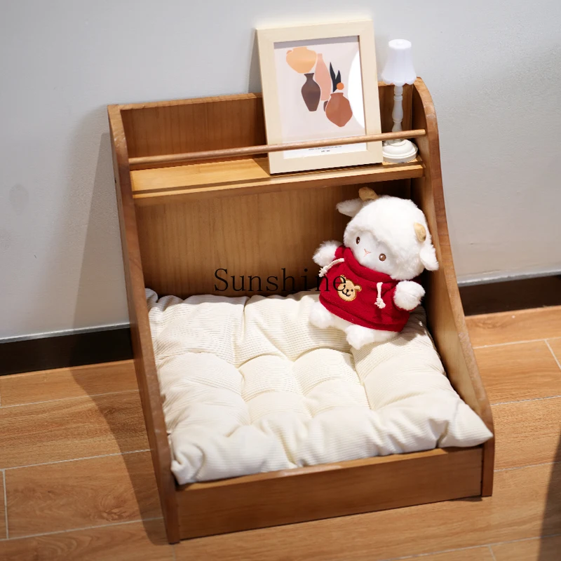 

Solid wood simple cat pet bed mushroom pet garden kennel